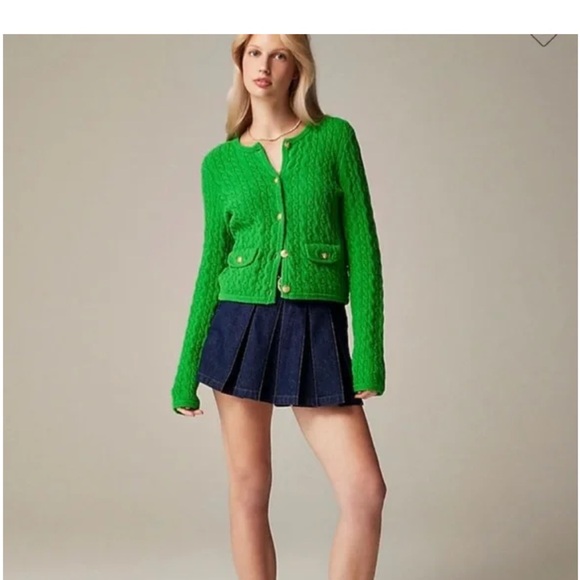 J. Crew Vibrant Green Cardigan - Picture 2 of 15